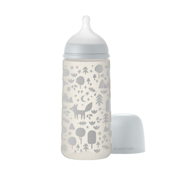 Пляшка для годування Suavinex 1 Bottle Physiological Teat Silicone T/L Біла 360 мл (8426420072199)