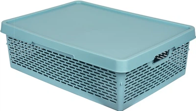 Кошик для зберігання з кришкою Qutu Q-Basket Green 36 л