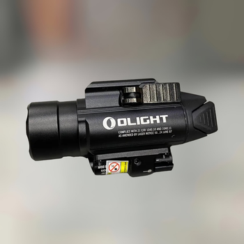 Фонарь на оружие с ЛЦУ Olight Baldr RL, Черный, Picatinny/Glock, лазерный целеуказатель, тактический фонарь