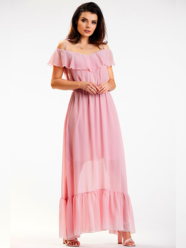 Sukienka letnia damska długa Awama A573 1419301 XL Różowa (5902360579484)