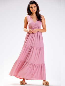 Sukienka letnia damska długa Awama A581 1419322 M Różowa (5902360580701)