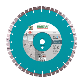 Круг алмазный отрезной Distar 1A1RSS/C3-H 350x3,5/2,5x15x25,4-(11,5)-24 Technic Advanced (14320347025)