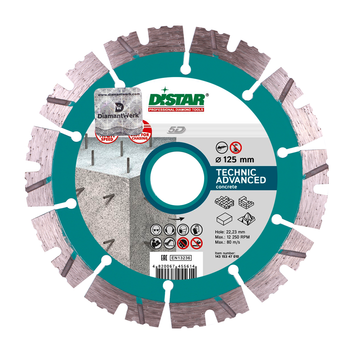Круг алмазный отрезной Distar 1A1RSS/C3-H 125x2,2/1,4x11x22,23-10 Technic Advanced (14315347010)