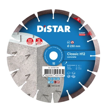 Круг алмазный отрезной Distar 1A1RSS/C3-W 232x2,4/1,6x12x22,23-16 Classic H12 (12315011018)