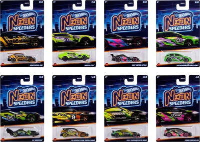 Тематична машинка Hot Wheels Неонові перегонові в асортименті 1 шт (HLH72)