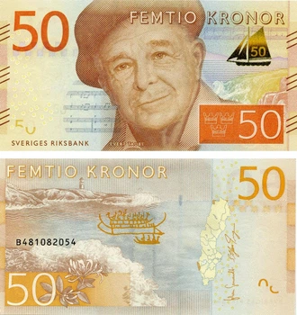 Банкнота Швеция 50 крон 2015 UNC (P70)