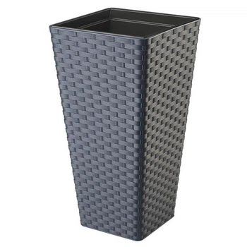 Горшок FormPlastic Rattana Slim kvadro - 30 антрацит (3890-014)