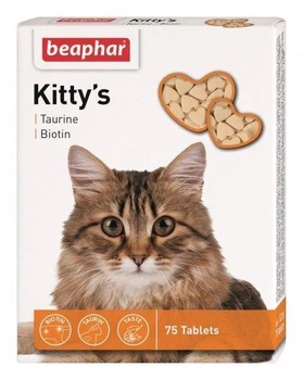 Витамины Beaphar Kittys Taurin Biotin с биотином и таурином 75тб