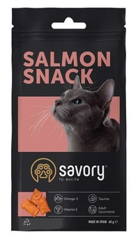 Ласощі для вибагливих котів подушечки з лососем Savory Snack Salmon 60 г