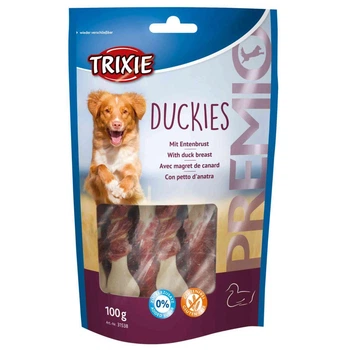 Лакомство для собак для дрессировки кальциевые косточки с уткой Trixie Premio Duckies 100 г