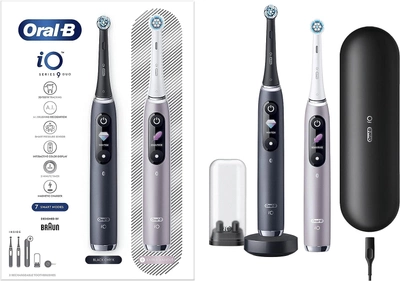 Набір електричних зубних щіток Oral-B iO Series 9 Duo Black Onyx/Rose Quartz (4210201411574)