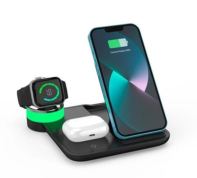 Док-станция JYD 4в1 для iPhone/Android/Apple Watch/AirPods (black)
