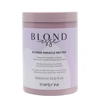 Маска для волос оттенков блонд Inebrya Blondesse Blonde Miracle Nectar 1000 мл для ломких / тусклых прядей после освещения