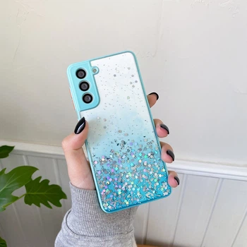 Чехол Stardust с цветными бортиками для Samsung A24 Бирюзовый