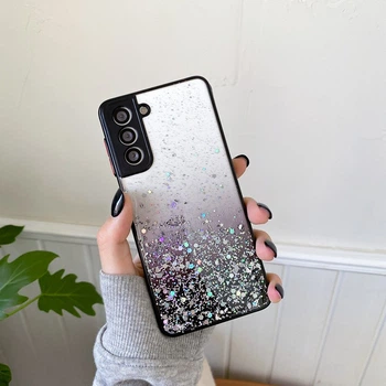 Чехол Stardust с цветными бортиками для Samsung A54 Черный