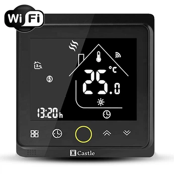Терморегулятор Castle PWT-002 Black Antracit Wi-Fi программируемый / для теплого пола