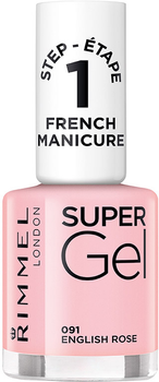 Lakier do paznokci Rimmel London Super Gel French Manicure 091 English Rose 12 ml (30121553)