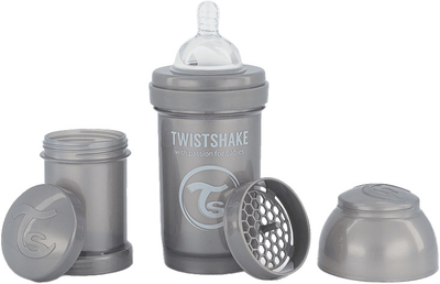 Антиколікова пляшечка Twistshake із силіконовою соскою Pearl Grey 180 мл (7350083123787)