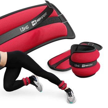 Утяжелители Hop-Sport HS-S003WB 2х1.5 кг (3 кг) красные. Для рук, ног, манжеты, для бега, фитнеса, силовых тренировок