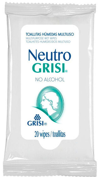 Kosmetyczne chusteczki nawilżane Grisi Aloe Vera Multipurpose Wipes 20 szt (7501022109632)