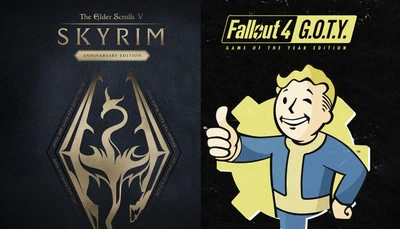 Гра Skyrim Anniversary Edition + Fallout 4 G.O.T.Y Bundle для Xbox One/Series - Europe (Ключ активації)