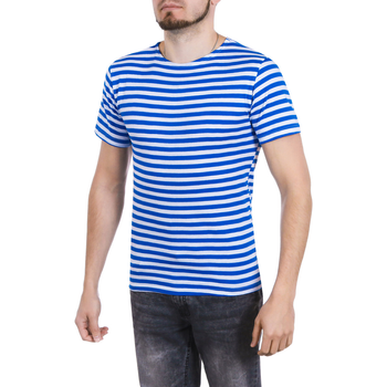 Тельняшка-футболка вязаная (голубая полоса, десантная) 58