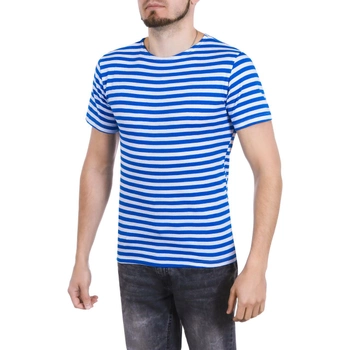 Тельняшка-футболка вязаная (голубая полоса, десантная) 52