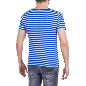 Тельняшка-футболка вязаная (голубая полоса, десантная) 54