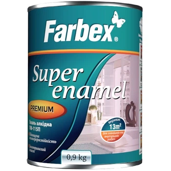 Эмаль алкидная FARBEX ПФ-115 0,9 кг, белая