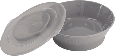 Мисочка Twistshake Pastel з кришкою 6+ міс 430 мл Grey (78154)