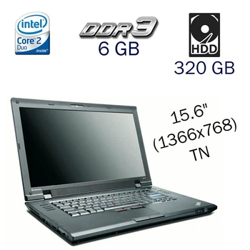 Ноутбук Б класс Lenovo ThinkPad SL510 / 15.6" TN / Intel Core 2 Duo T4500 (2 ядра по 2.3 GHz) / 6 GB DDR3 / 320 GB HDD / HD Graphics / WebCam б/у