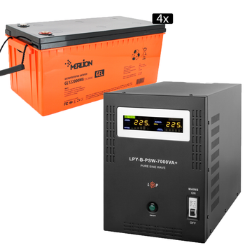 Комплект резервного питания для котла KOO ИБП + GEL батарея (UPS 5000Вт 48V + АКБ GEL 200Ah x4)