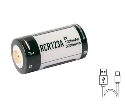 Акумулятор Keeppower 1000mAh RCR123A 3.0В + micro USB (P1634U2)