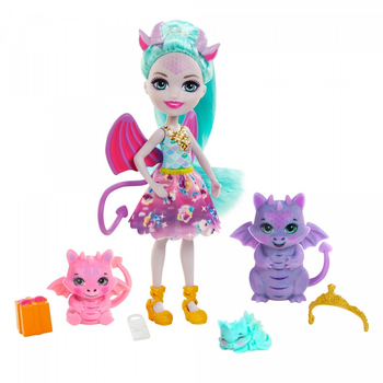 Лялька Mattel Enchantimals Драконяча Сім'я Діани 15 см (887961972696)