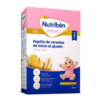 Дитяча кукурудзяно-пшенична каша Nutriben Nutribn Papilla Cereals Gluten Starter Cereal 300 г (8430094314691)