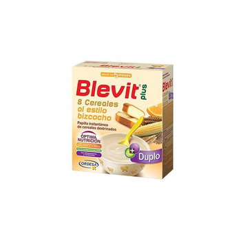 Kaszka wieloziarnista dla dzieci Ordesa Blevit Papilla Plus 8 Cereal Duplo With Cake and Orange 300 g (8426594034849)