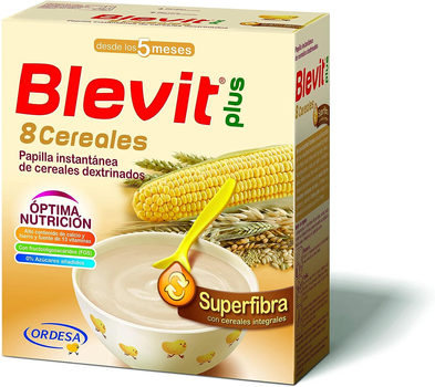 Kaszka wieloziarnista dla dzieci Ordesa Blevit Papilla Plus Superfiber 5 Cereals 600 g (8426594018429)