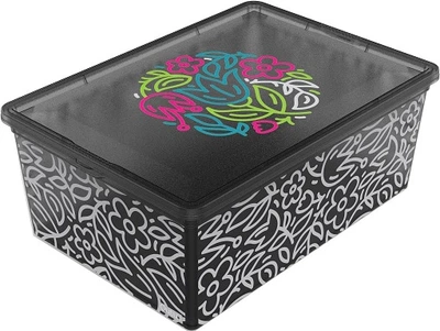 Коробка з кришкою Qutu LIGHT BOX с/к FLOURESENT GREY 10 л