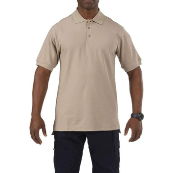 Футболка Поло тактична з коротким рукавом 5.11 Tactical UTILITY SHORT SLEEVE POLO Silver Tan 3XL