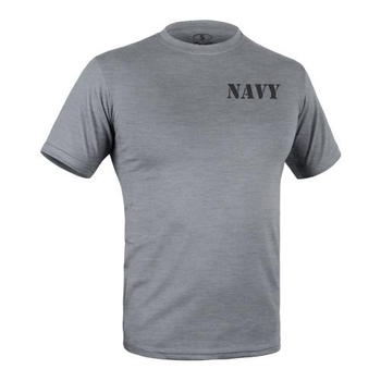 Футболка з малюнком NAVY Logo Grey Melange L