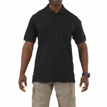 Футболка Поло тактична із коротким рукавом 5.11 Tactical UTILITY SHORT SLEEVE POLO Black L