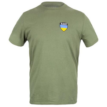 Футболка з малюнком 5.11 Tactical Shield Ukraine Лімітована Серія Military Green XL