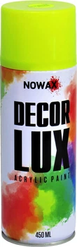 Краска аэрозольная флуоресцентная (Nowax) Decor Lux Желтая 450мл. NX48045/NX65045