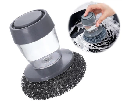 Щітка для миття посуду з дозатором миючого засобу Scrubber Sponge