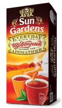 Крепкий черный чай Sun Gardens Every Day 25 пакетиков