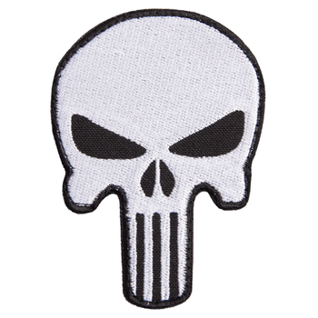 Шеврон нашивка на липучке Череп Punisher 6,5х9 см