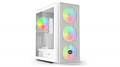 Корпус 2E Gaming Vertex GI01W, без БР, 2xUSB 3.0, 1xUSB Type-C, 3x140mm ARGB, 1x120mm ARGB, контролер з remote, TG Side Panel, EATX, білий