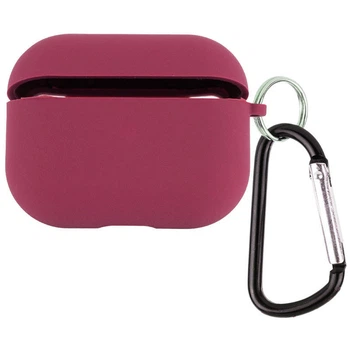 Чехол для AirPods Pro 2 Epik Microfiber Series Бордовый/Plum