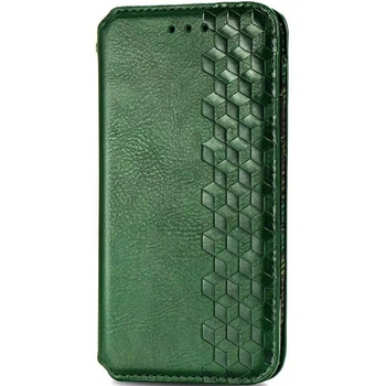 Шкіряний чохол книжка GETMAN Cubic (PU) для Xiaomi Redmi Note 9 / Redmi 10X Green