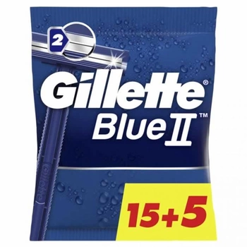 Одноразові станки для гоління Gillette Blue II 15+5 шт (3014260209148)